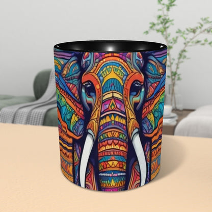 Tribal Elephant - Ceramic Coffee Mugs