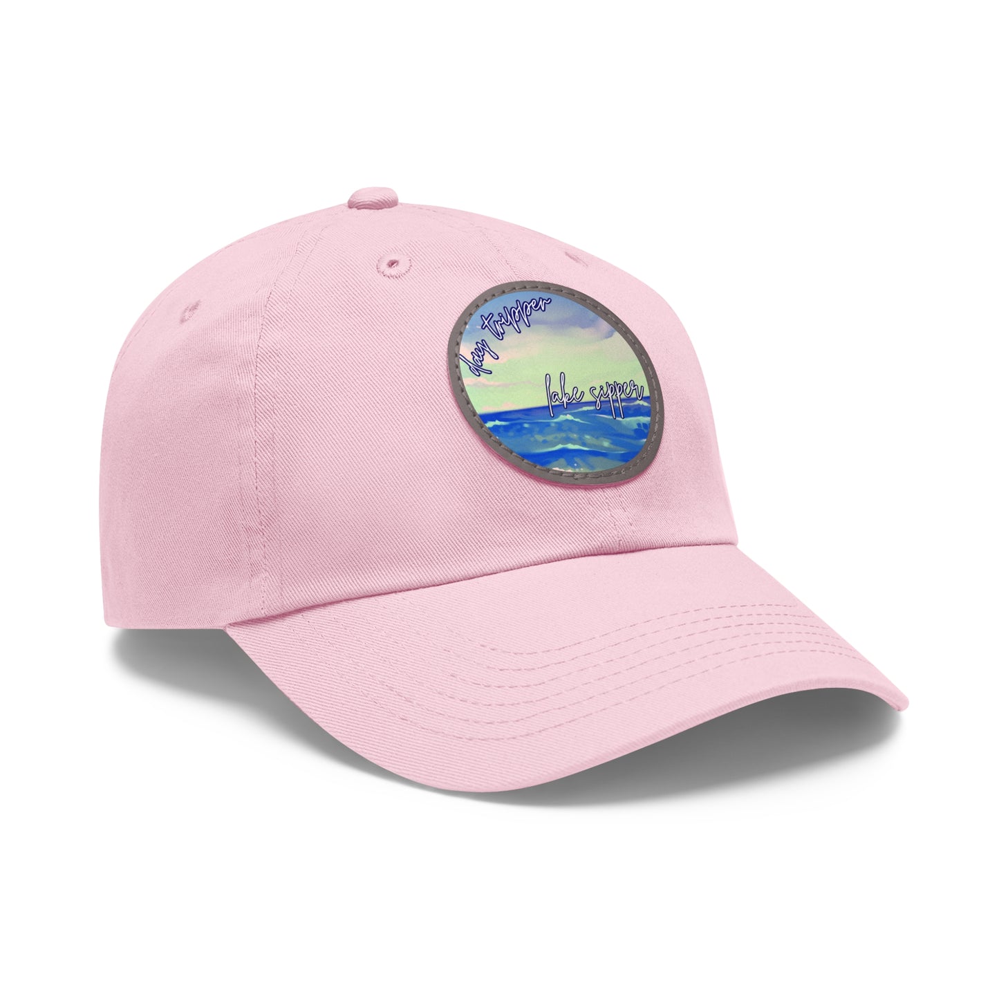 Dad Hat with Leather Patch (Round)