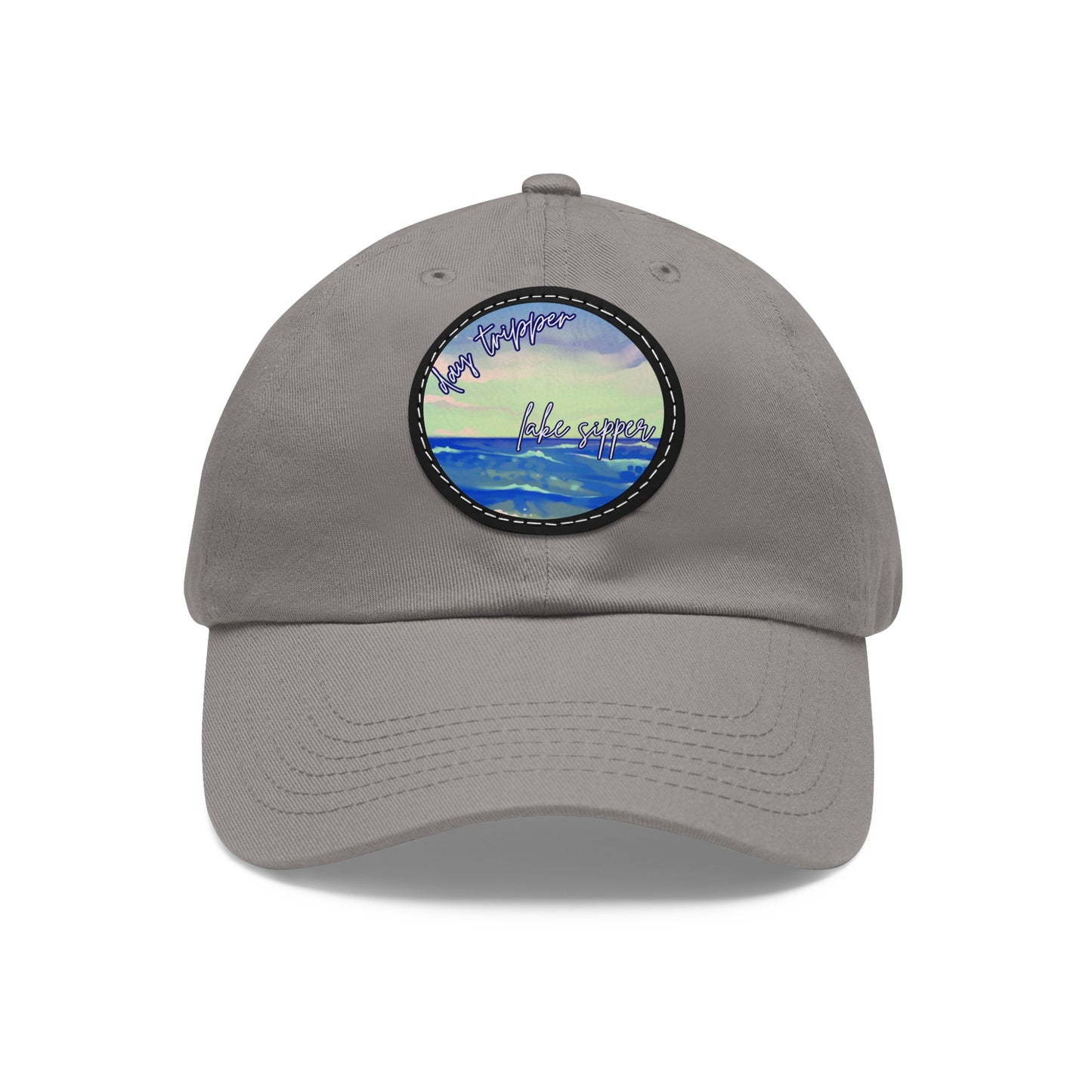 Dad Hat with Leather Patch (Round)