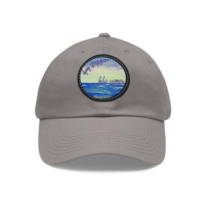 Dad Hat with Leather Patch (Round)