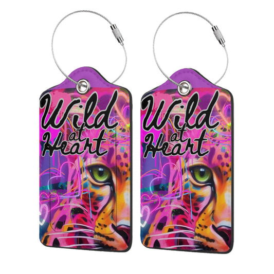 Wild at Heart - Leather Tag for Suitcase