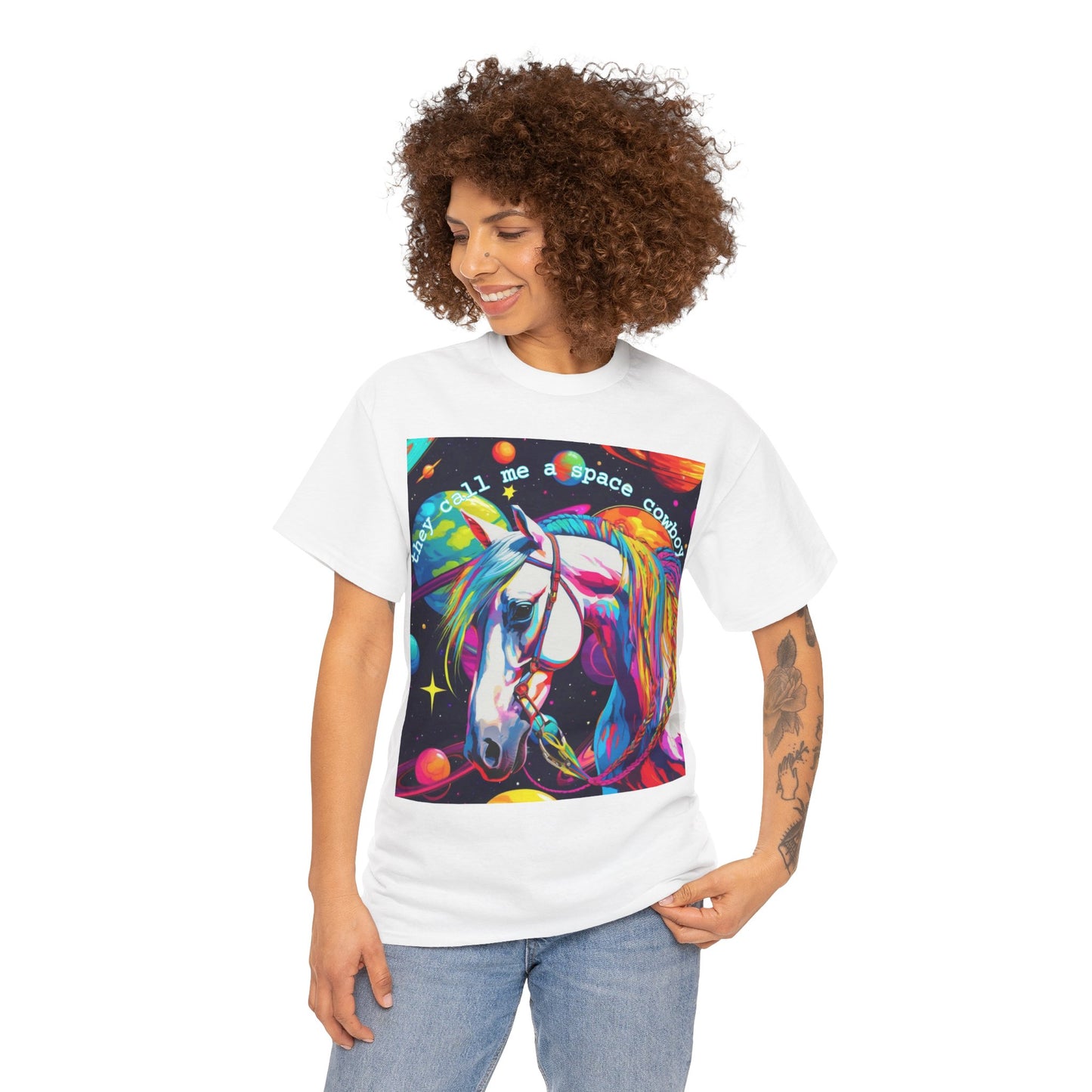 "They Call Me a Space Cowboy" - Unisex Heavy Cotton Tee