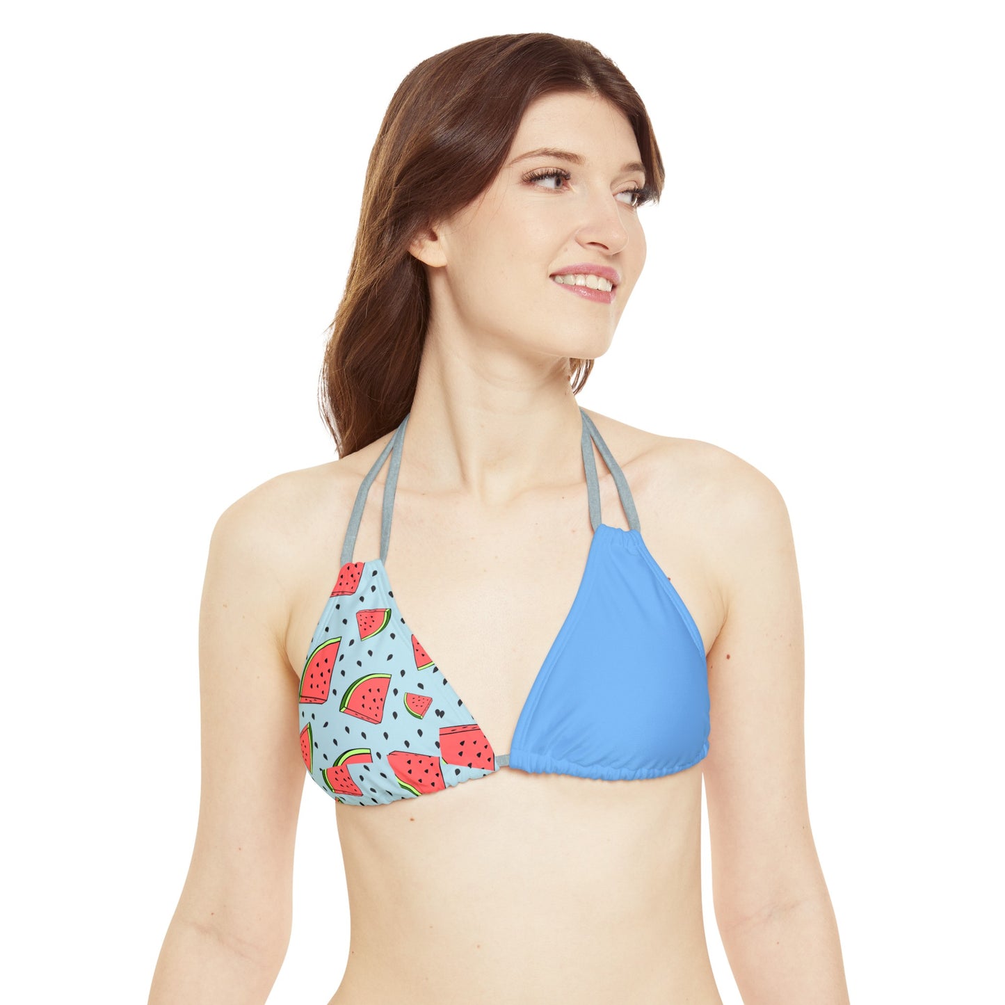 Watermelon Crawl Strappy Bikini Set (AOP)