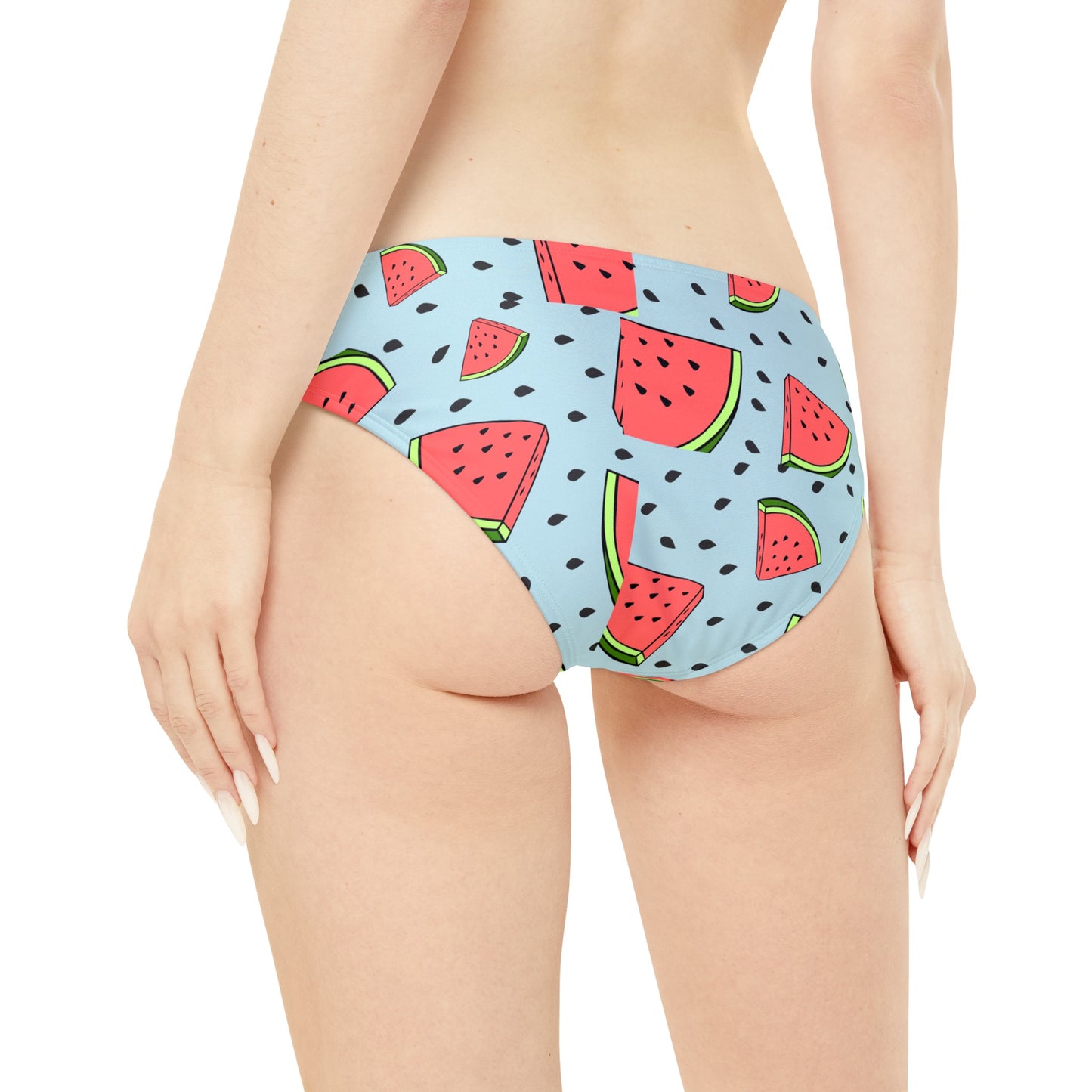 Watermelon Crawl Strappy Bikini Set (AOP)