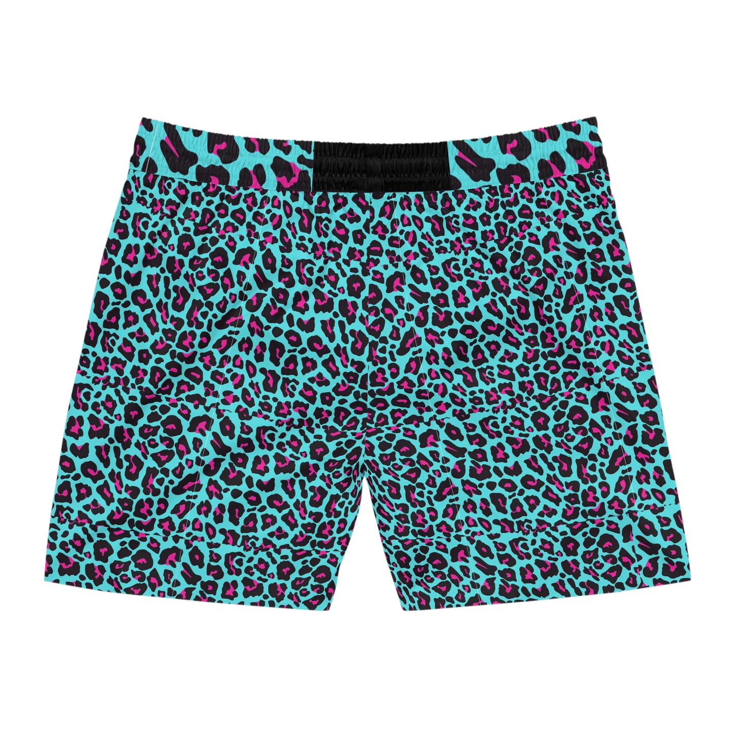 Livin' in Leopard Men's Mid-Length Swim Shorts (AOP)