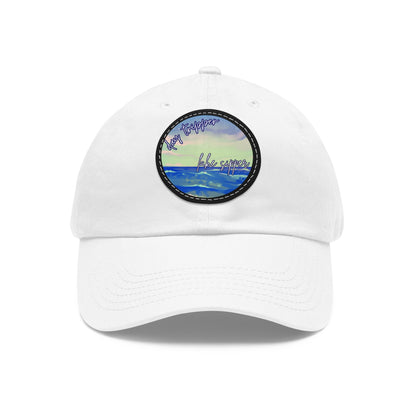 Dad Hat with Leather Patch (Round)