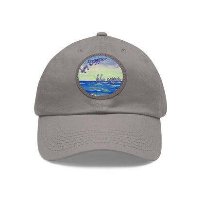 Dad Hat with Leather Patch (Round)