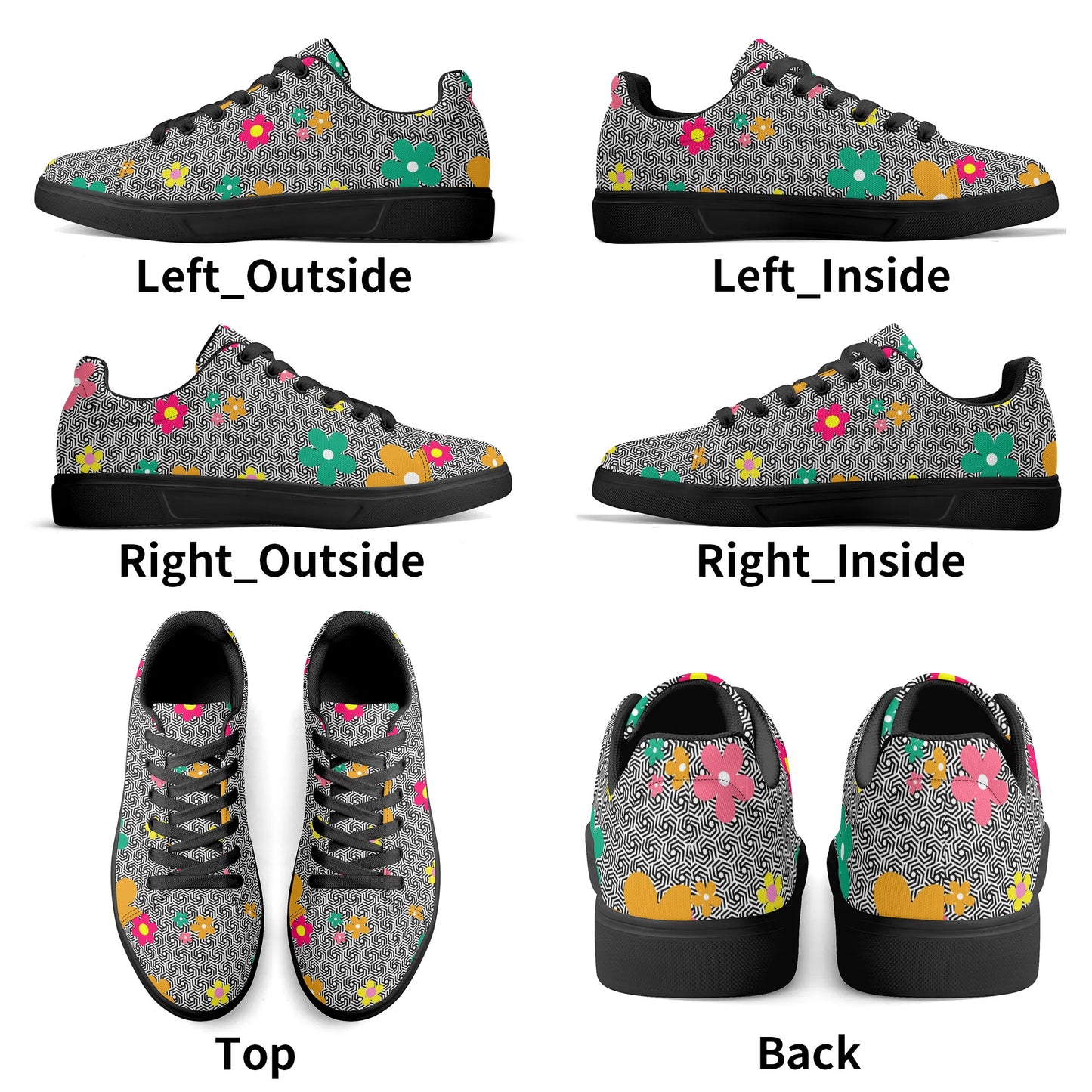 Floral Friction Low Top Canvas Shoes