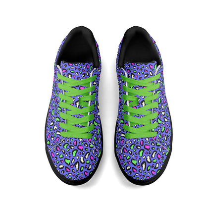 Purple Passion Leopard Low Top Leather Shoes