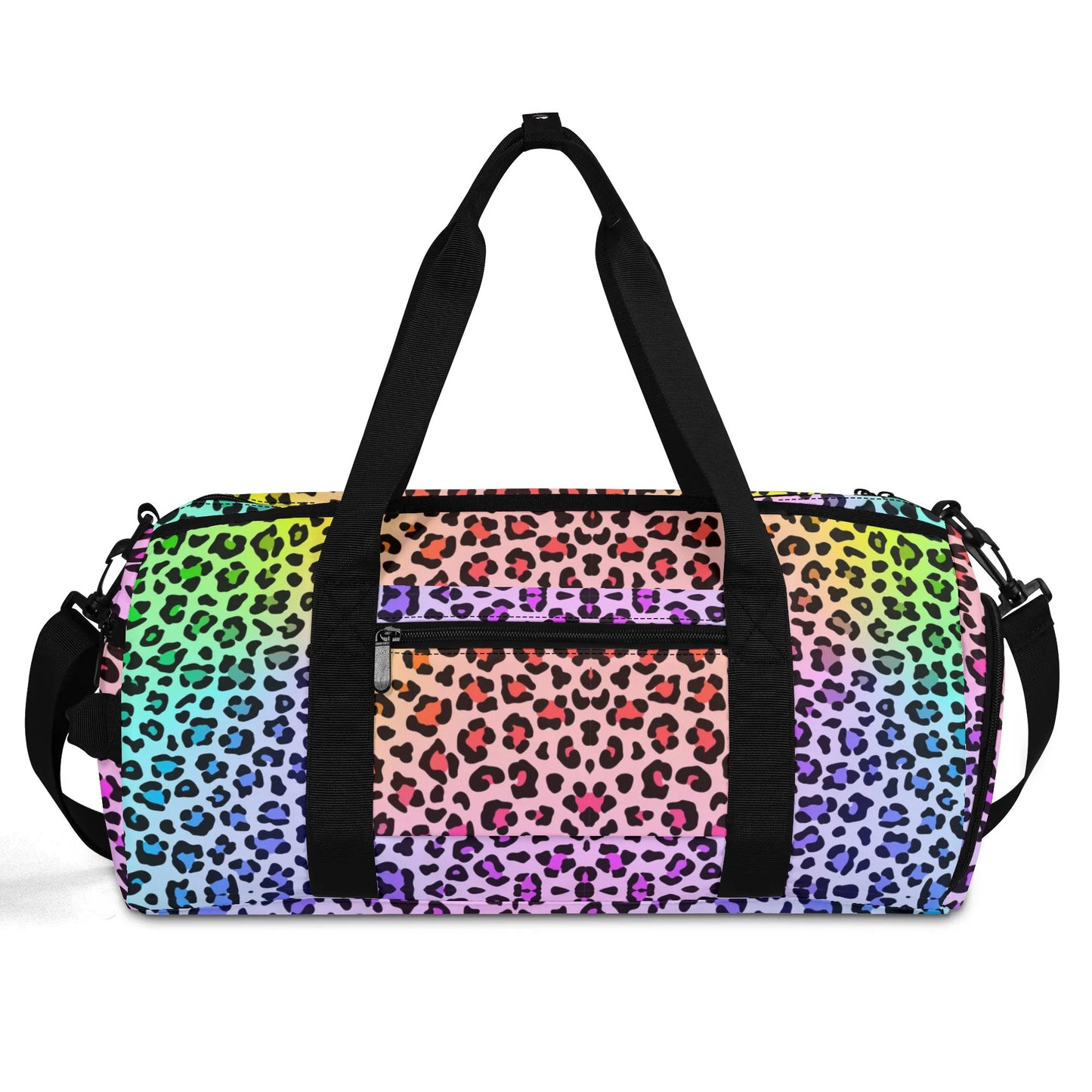 Lisa Frank Inspired Leopard Duffle Gym Bag