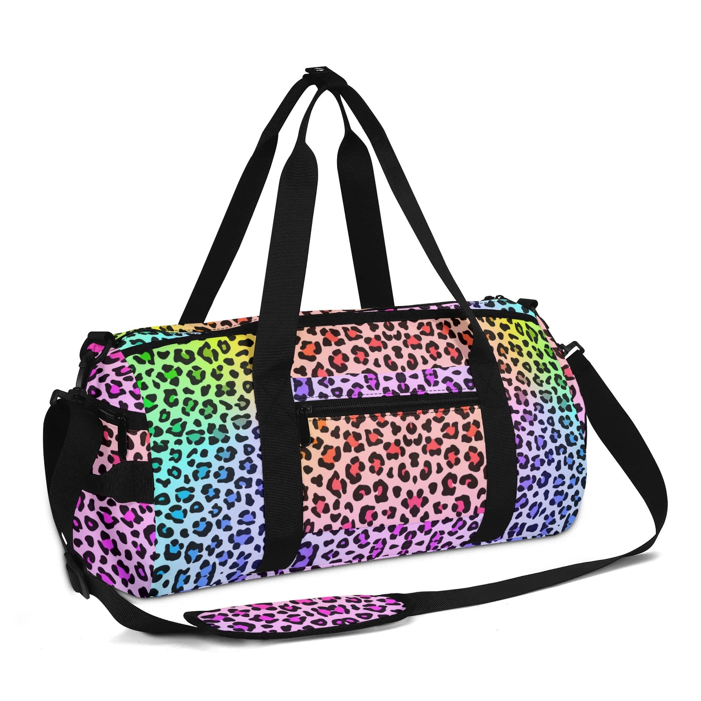 Lisa Frank Inspired Leopard Duffle Gym Bag