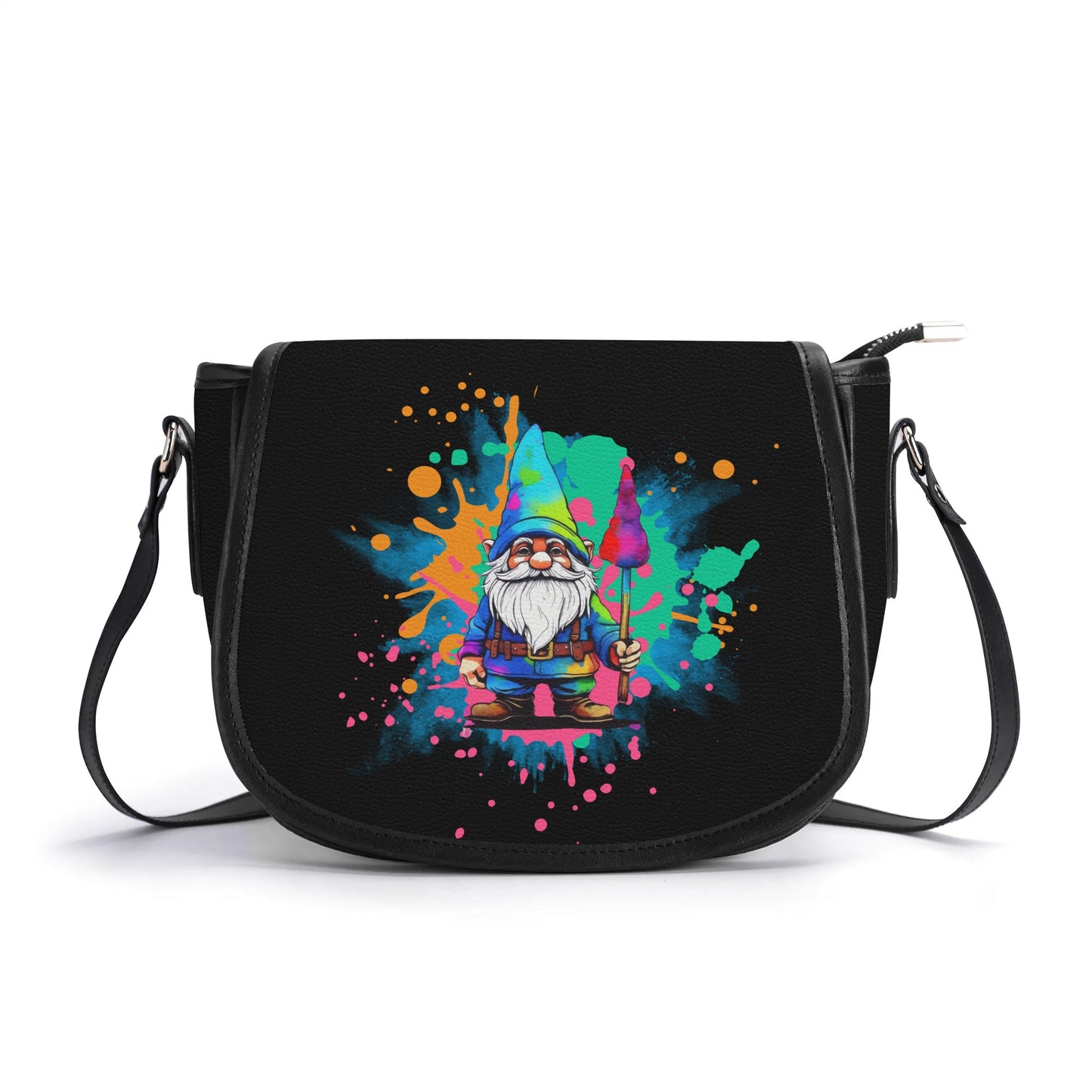 Gnomie - New Version PU Leather Saddle Bag