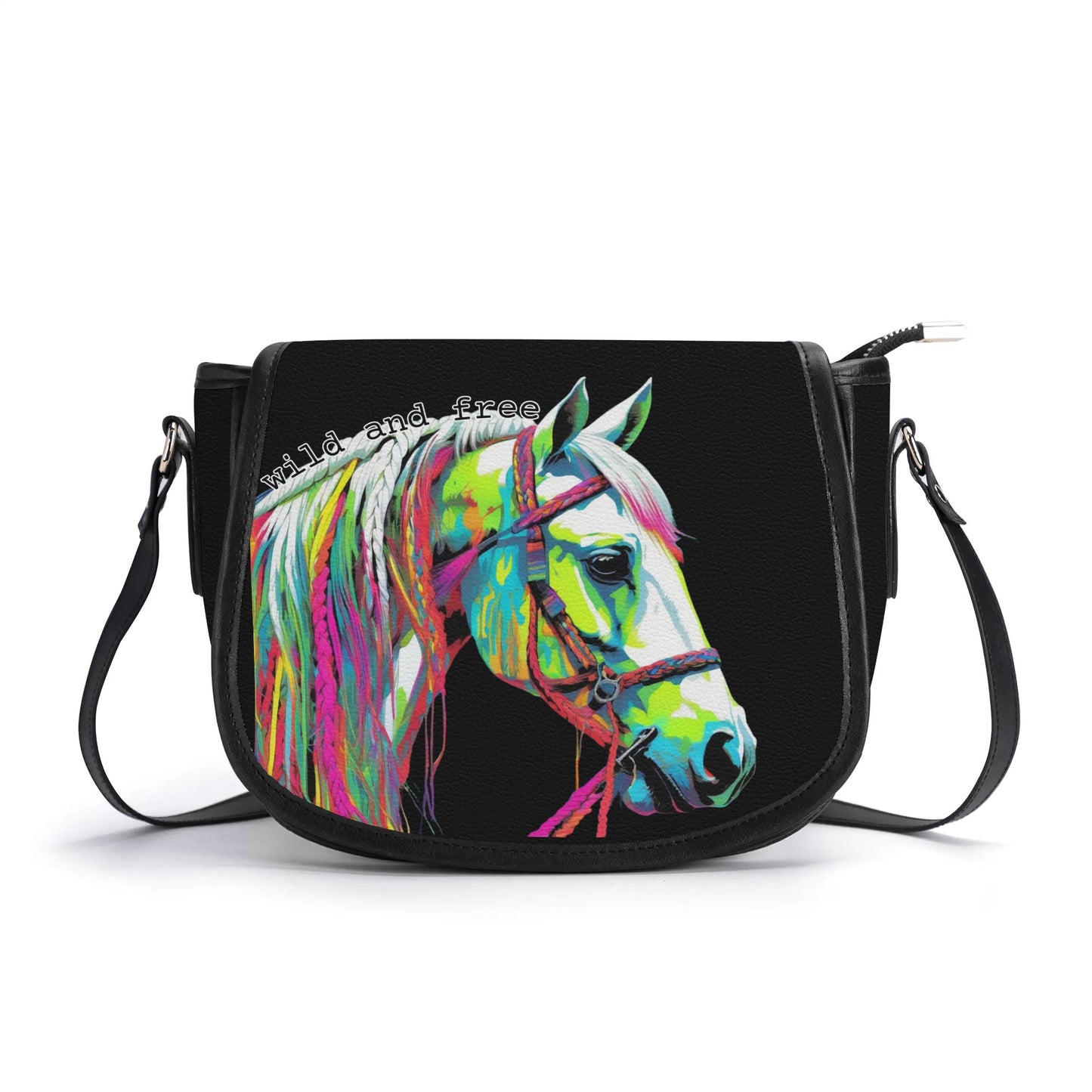 Wild and Free - New Version PU Leather Saddle Bag