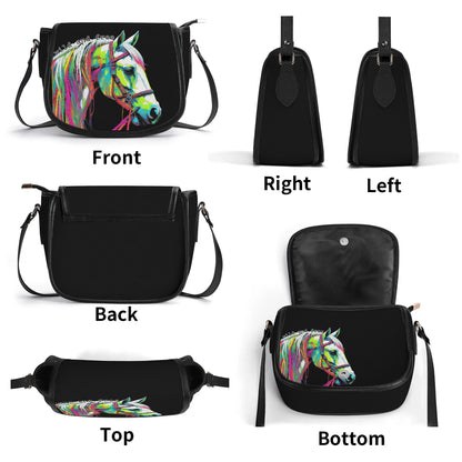 Wild and Free - New Version PU Leather Saddle Bag