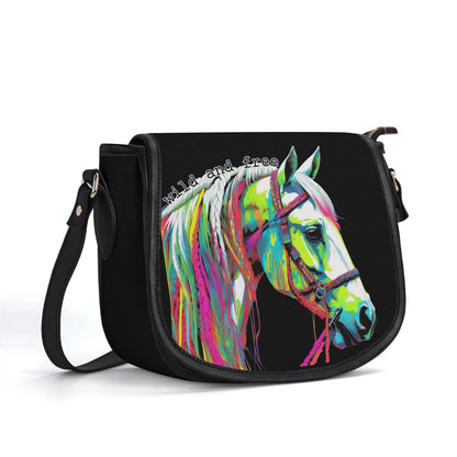 Wild and Free - New Version PU Leather Saddle Bag