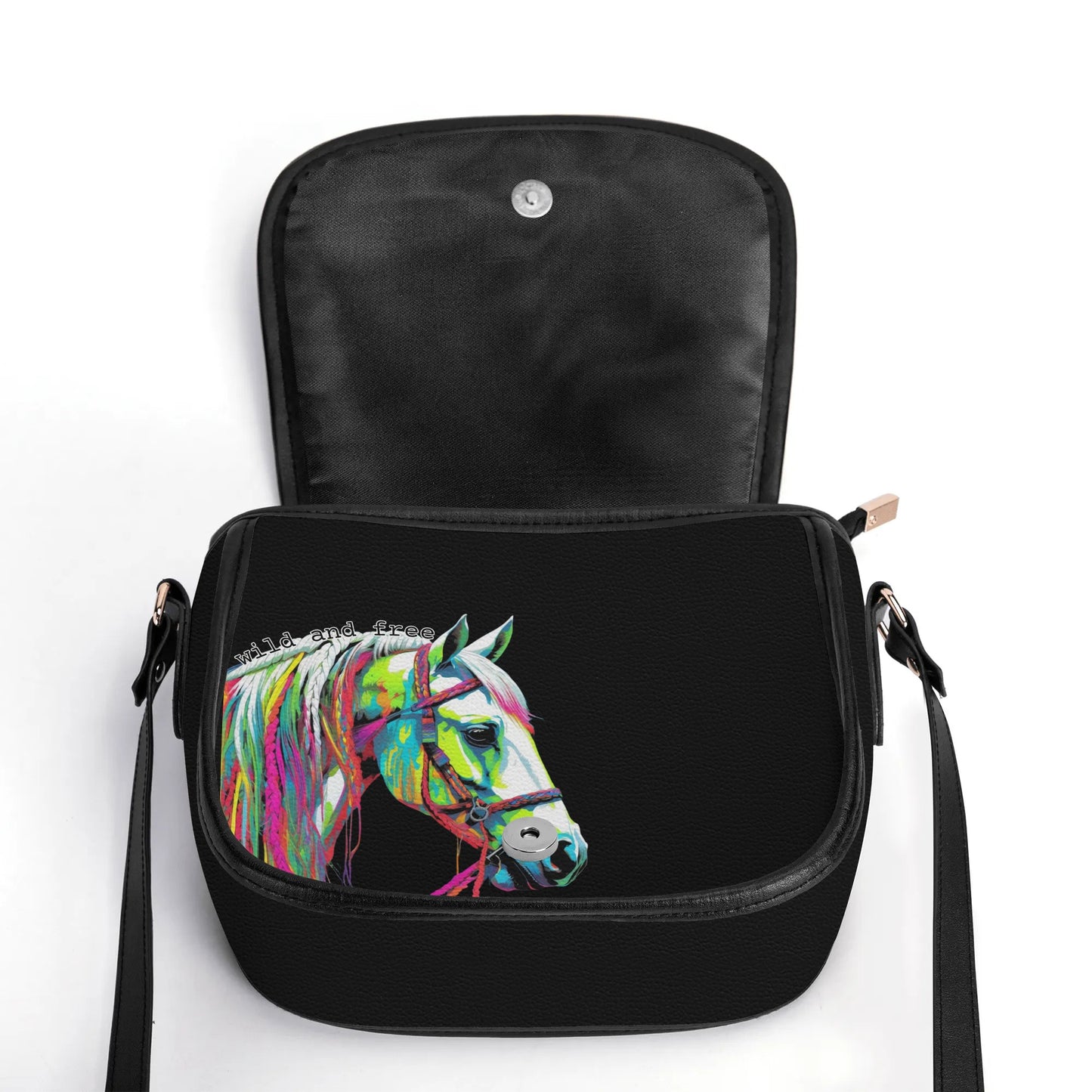 Wild and Free - New Version PU Leather Saddle Bag