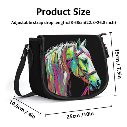 Wild and Free - New Version PU Leather Saddle Bag