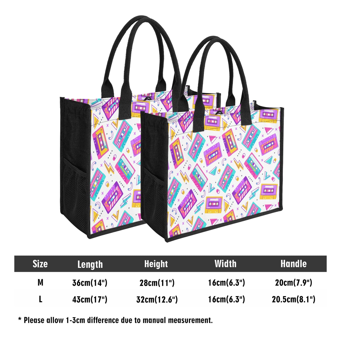 Mixtapes - Standard All-Over Print Canvas Tote Bag（2 layers）