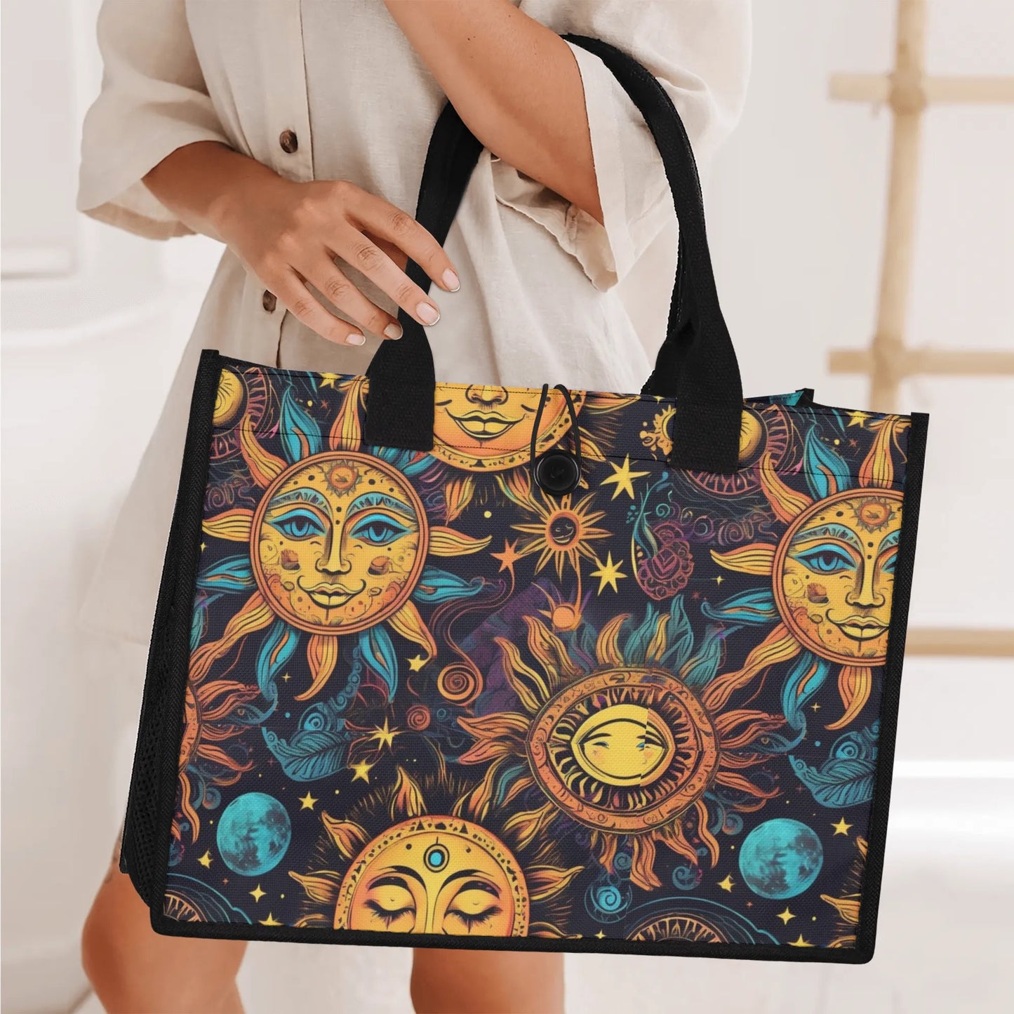 Sunny  - Standard All-Over Print Canvas Tote Bag（2 layers）