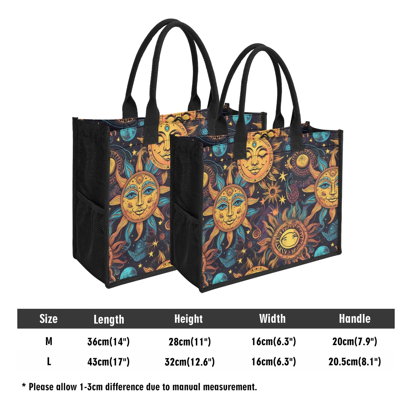 Sunny  - Standard All-Over Print Canvas Tote Bag（2 layers）