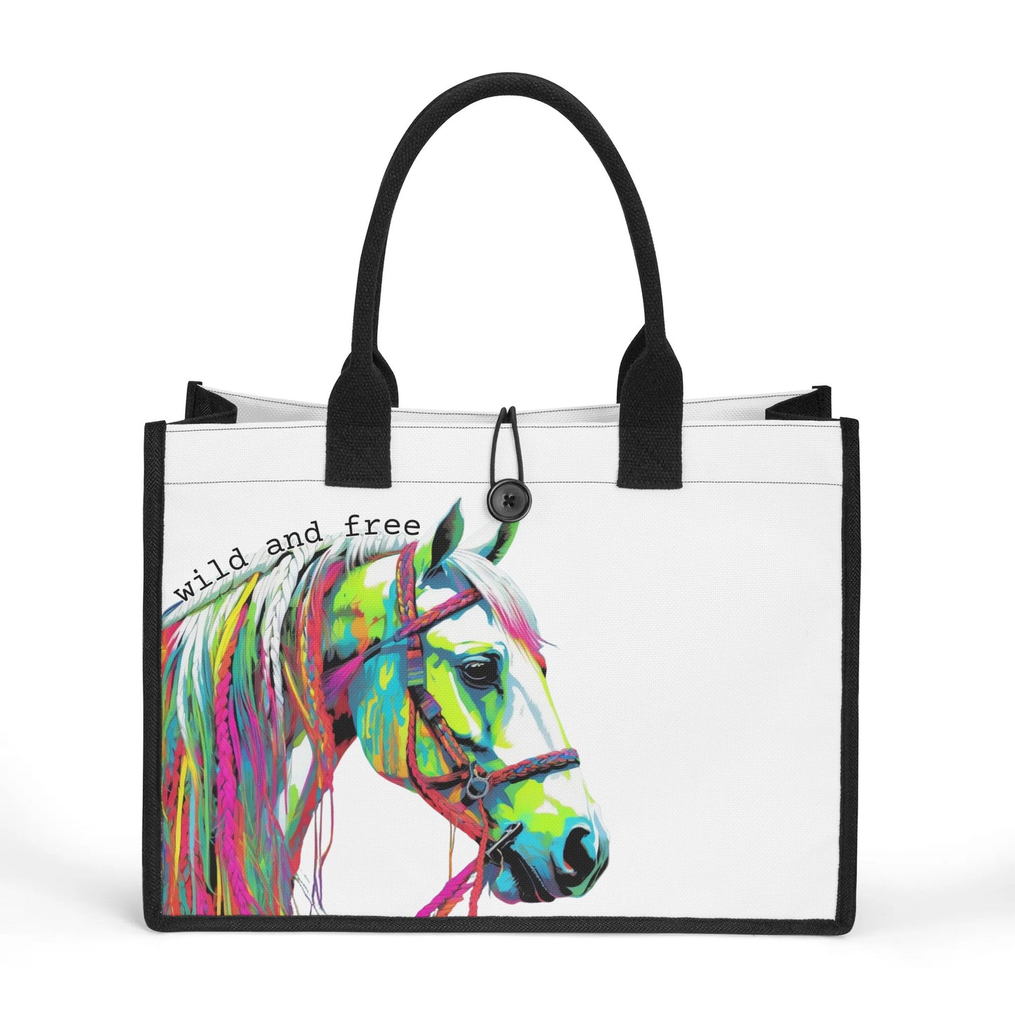 Wild and Free - Standard All-Over Print Canvas Tote Bag（2 layers）