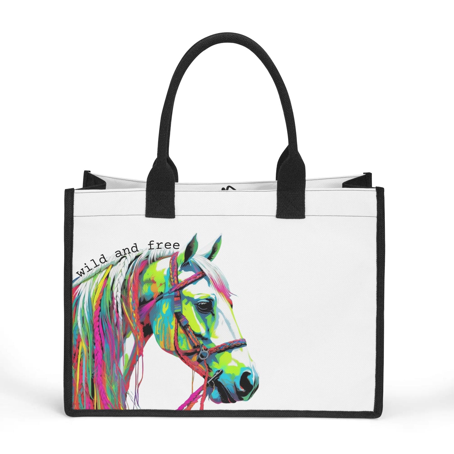 Wild and Free - Standard All-Over Print Canvas Tote Bag（2 layers）