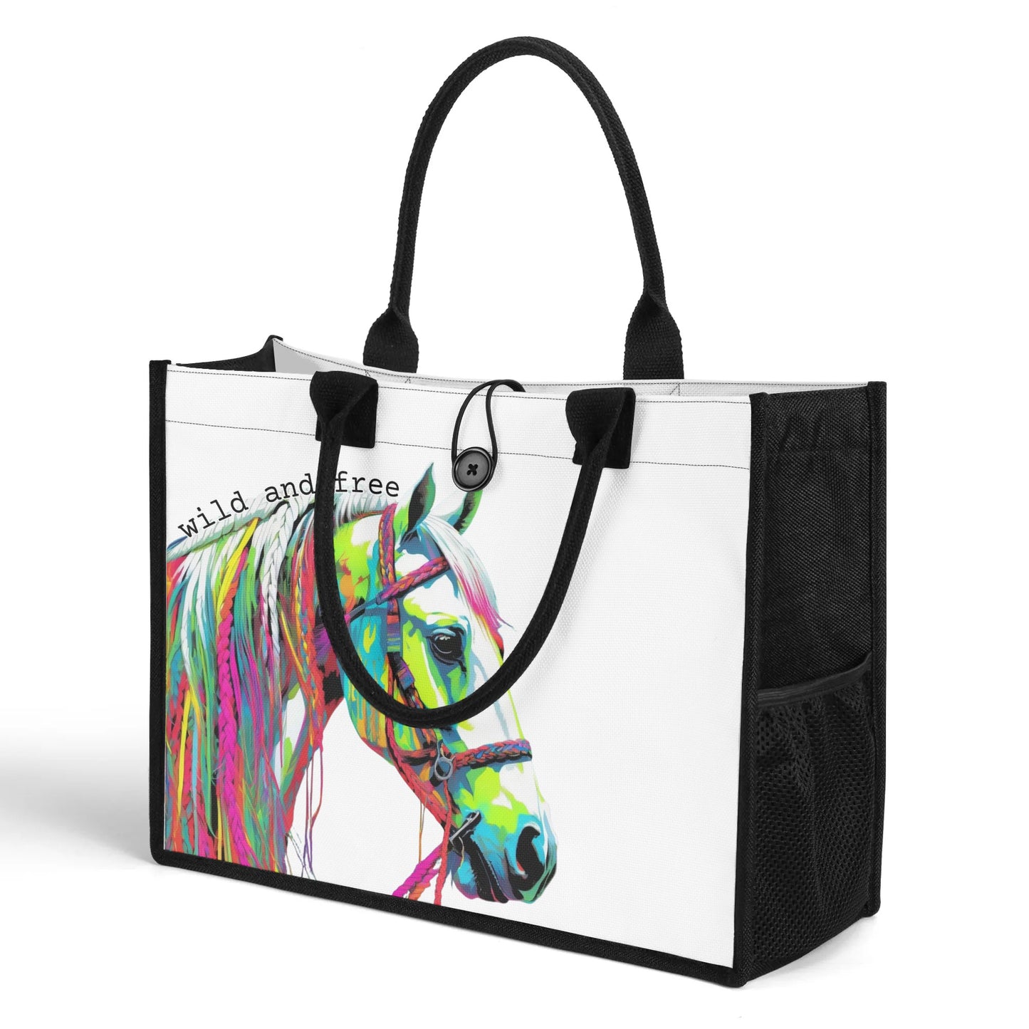 Wild and Free - Standard All-Over Print Canvas Tote Bag（2 layers）