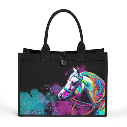 Smoke and Horses - Standard All-Over Print Canvas Tote Bag（2 layers）