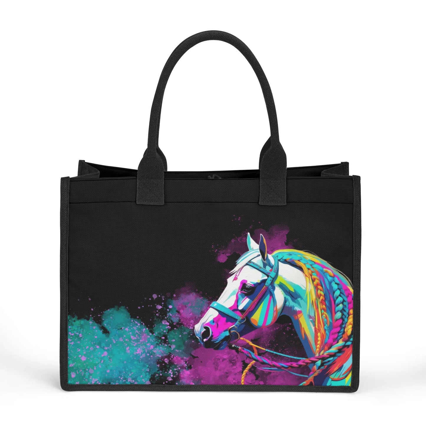 Smoke and Horses - Standard All-Over Print Canvas Tote Bag（2 layers）