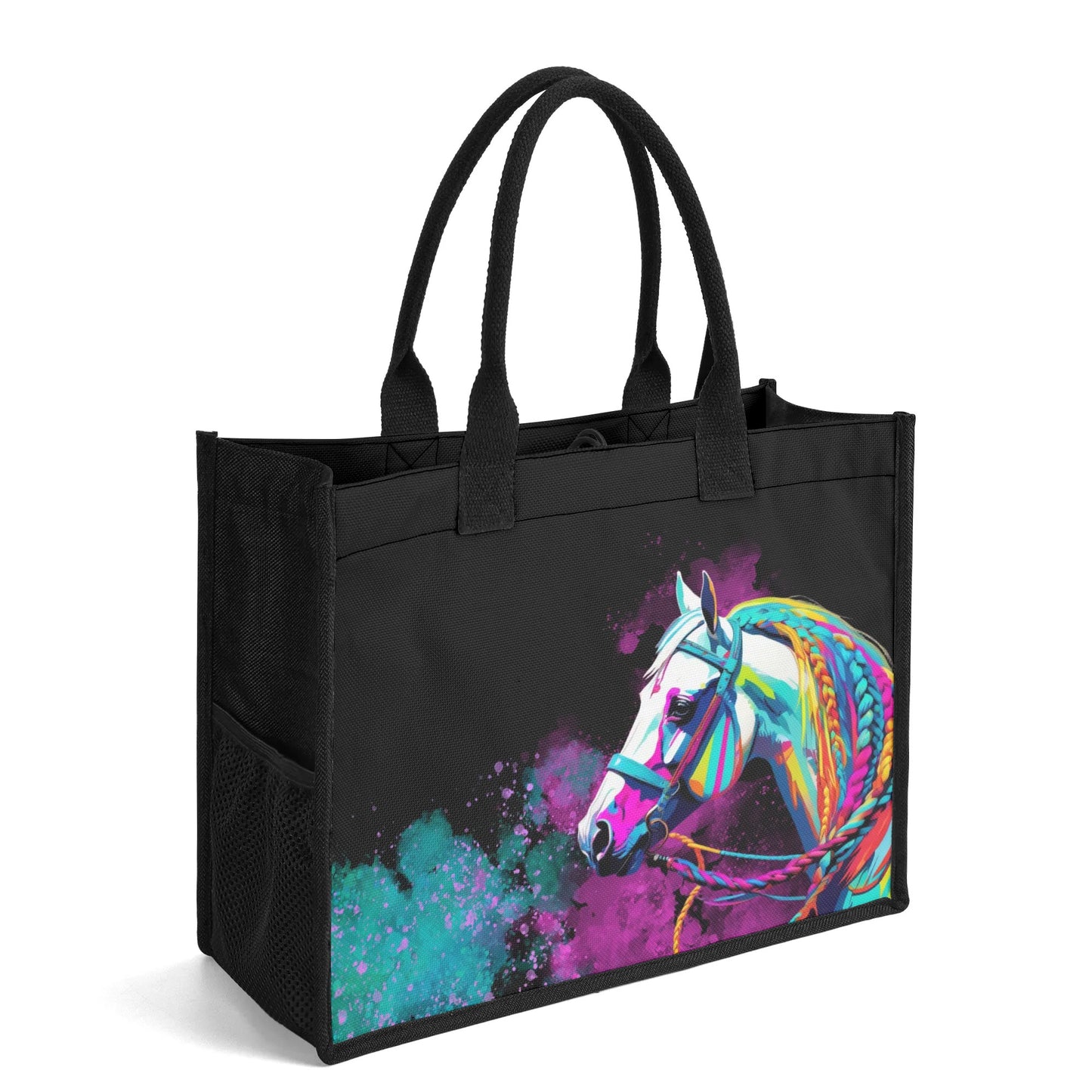 Smoke and Horses - Standard All-Over Print Canvas Tote Bag（2 layers）