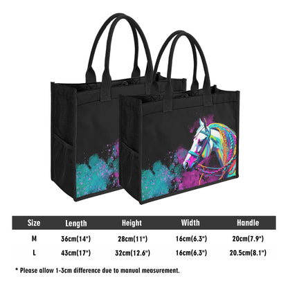 Smoke and Horses - Standard All-Over Print Canvas Tote Bag（2 layers）