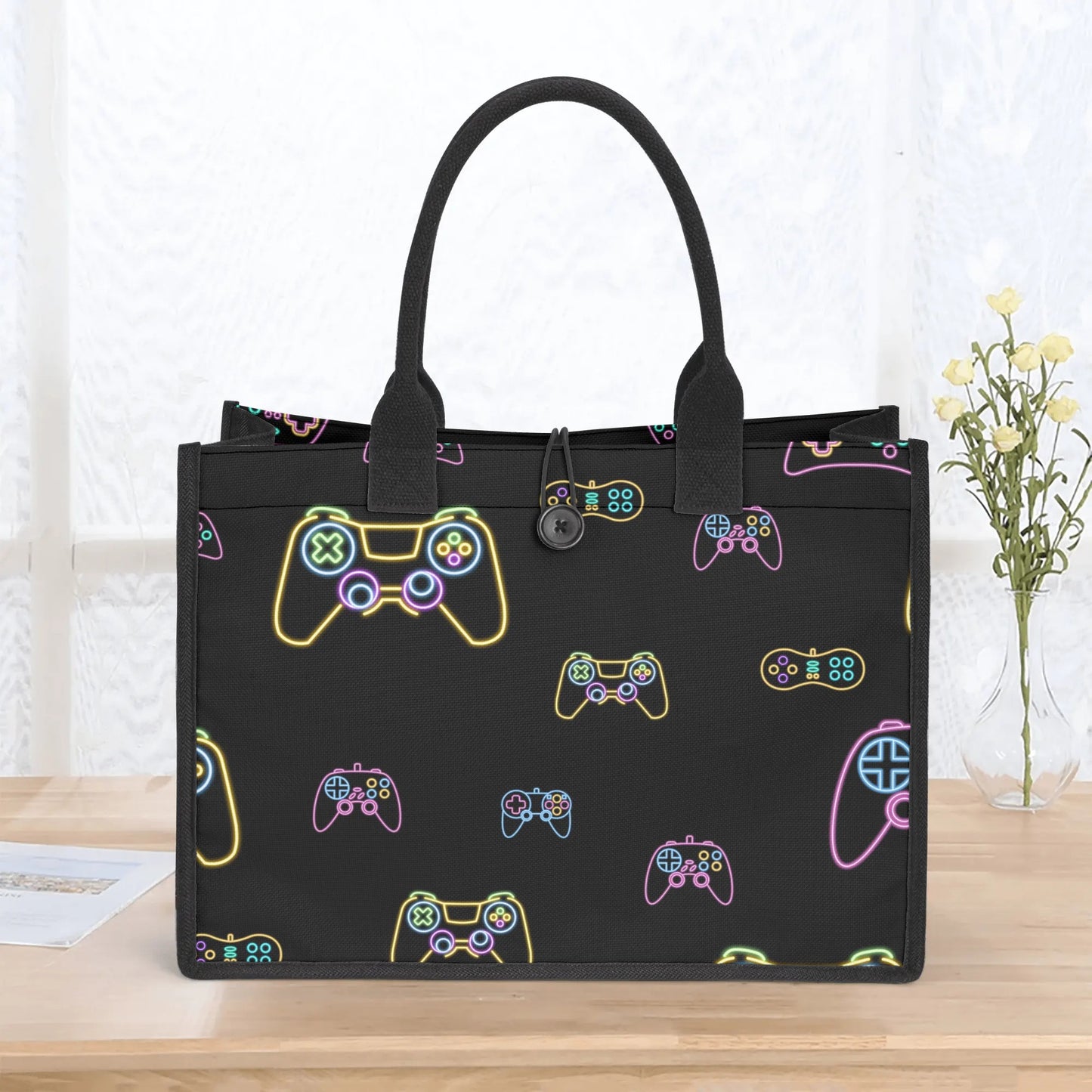 Game Controller - Standard All-Over Print Canvas Tote Bag（2 layers）