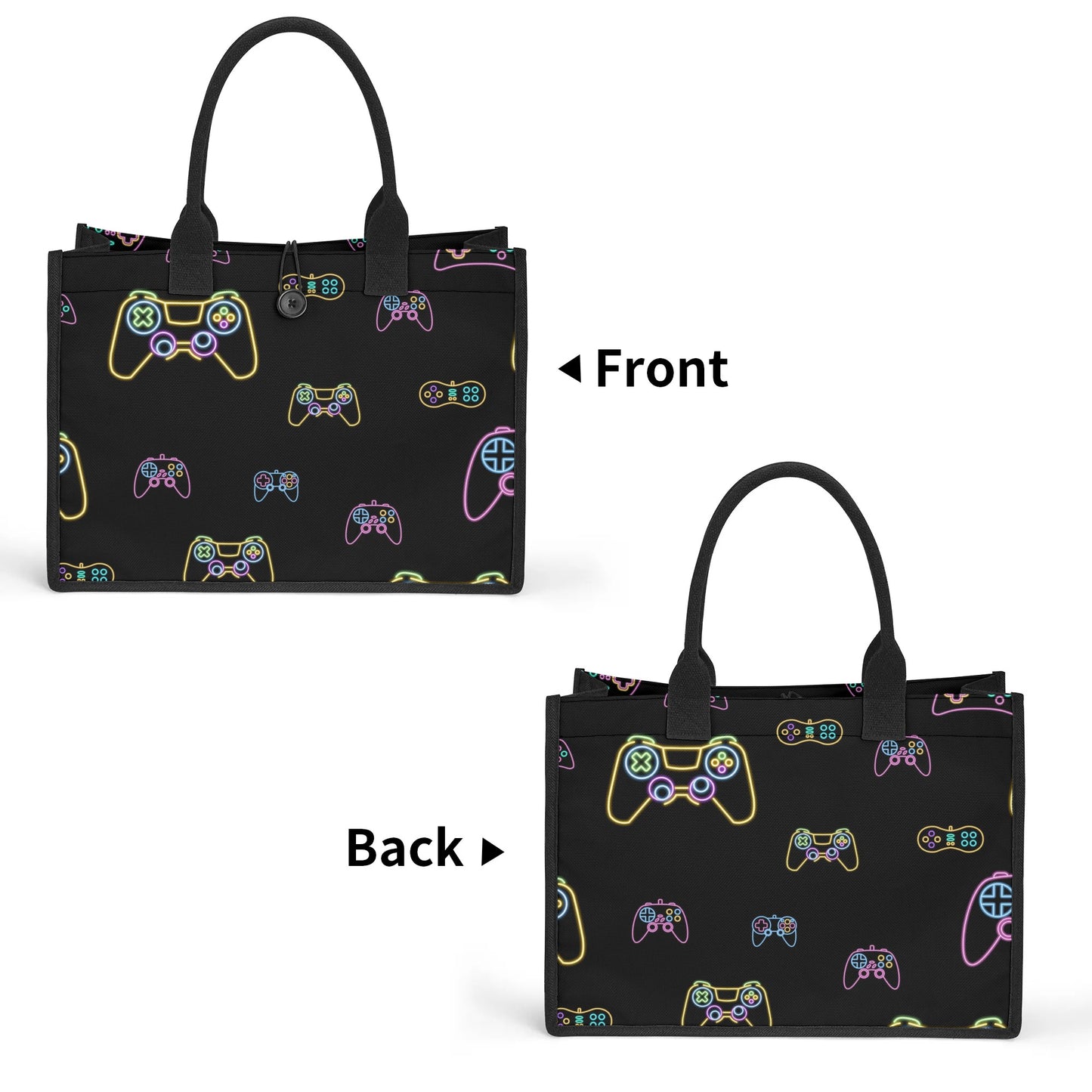 Game Controller - Standard All-Over Print Canvas Tote Bag（2 layers）