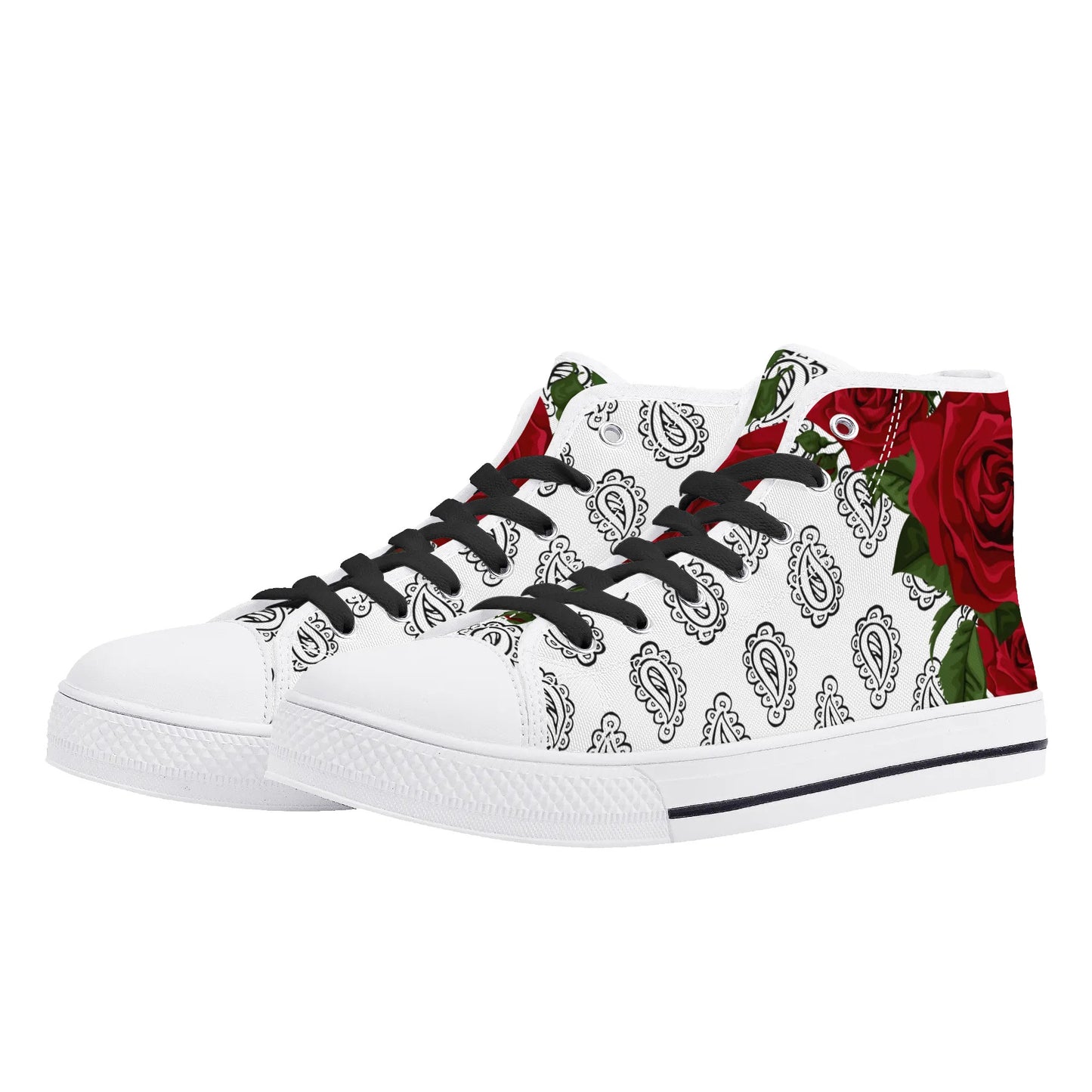 Womens High Top Canvas Shoes - Customized Tongue