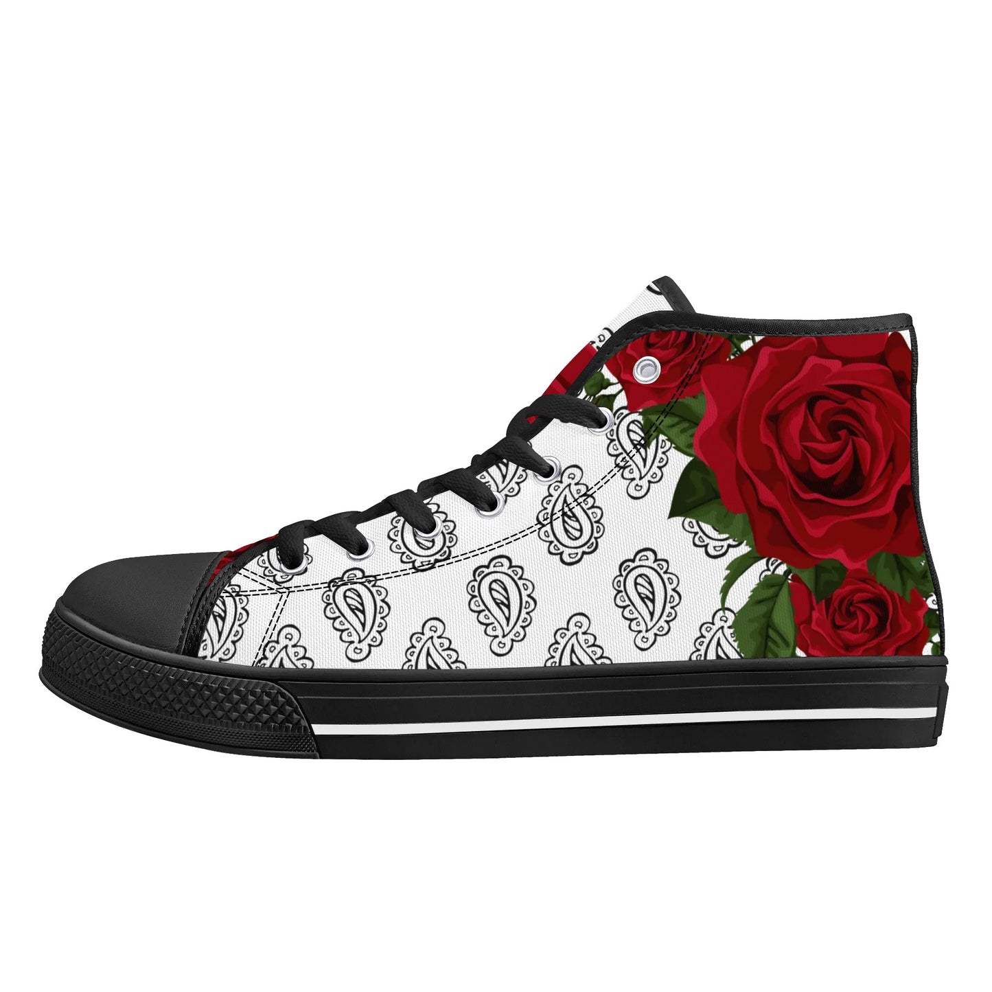 Womens High Top Canvas Shoes - Customized Tongue