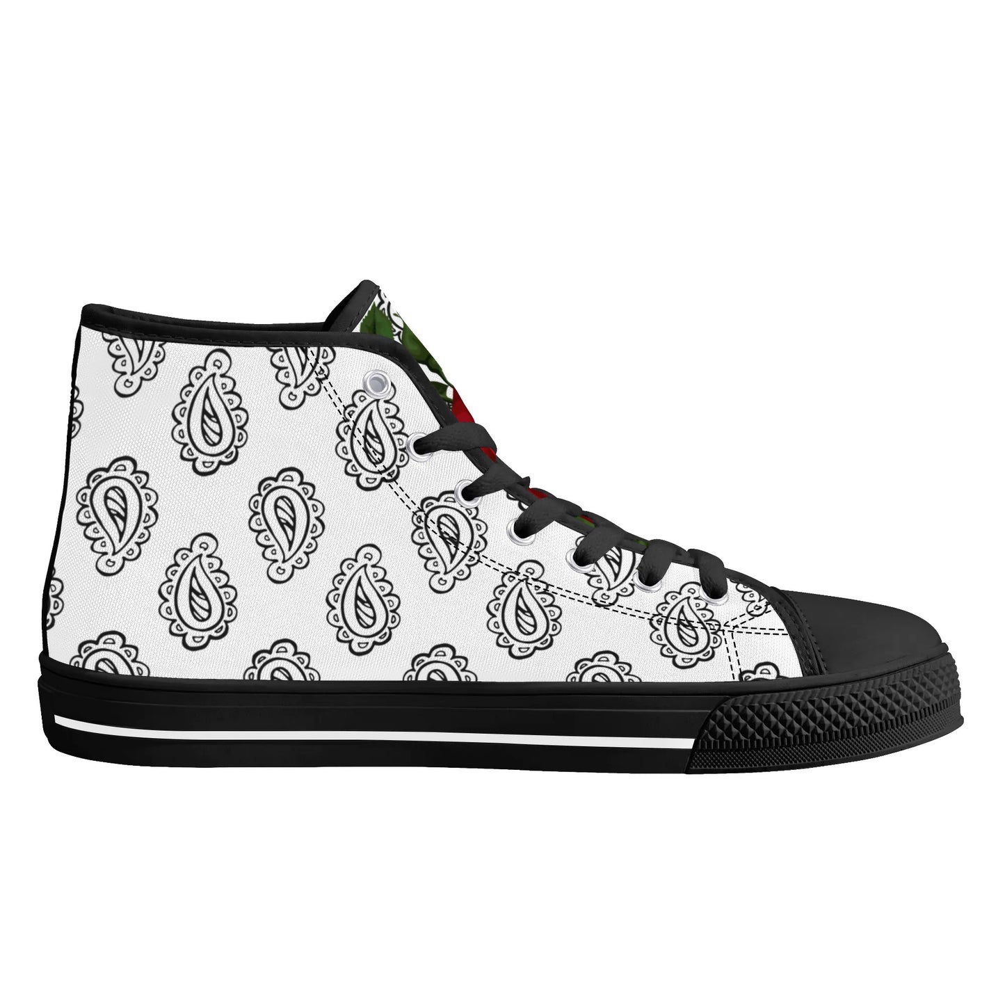 Womens High Top Canvas Shoes - Customized Tongue