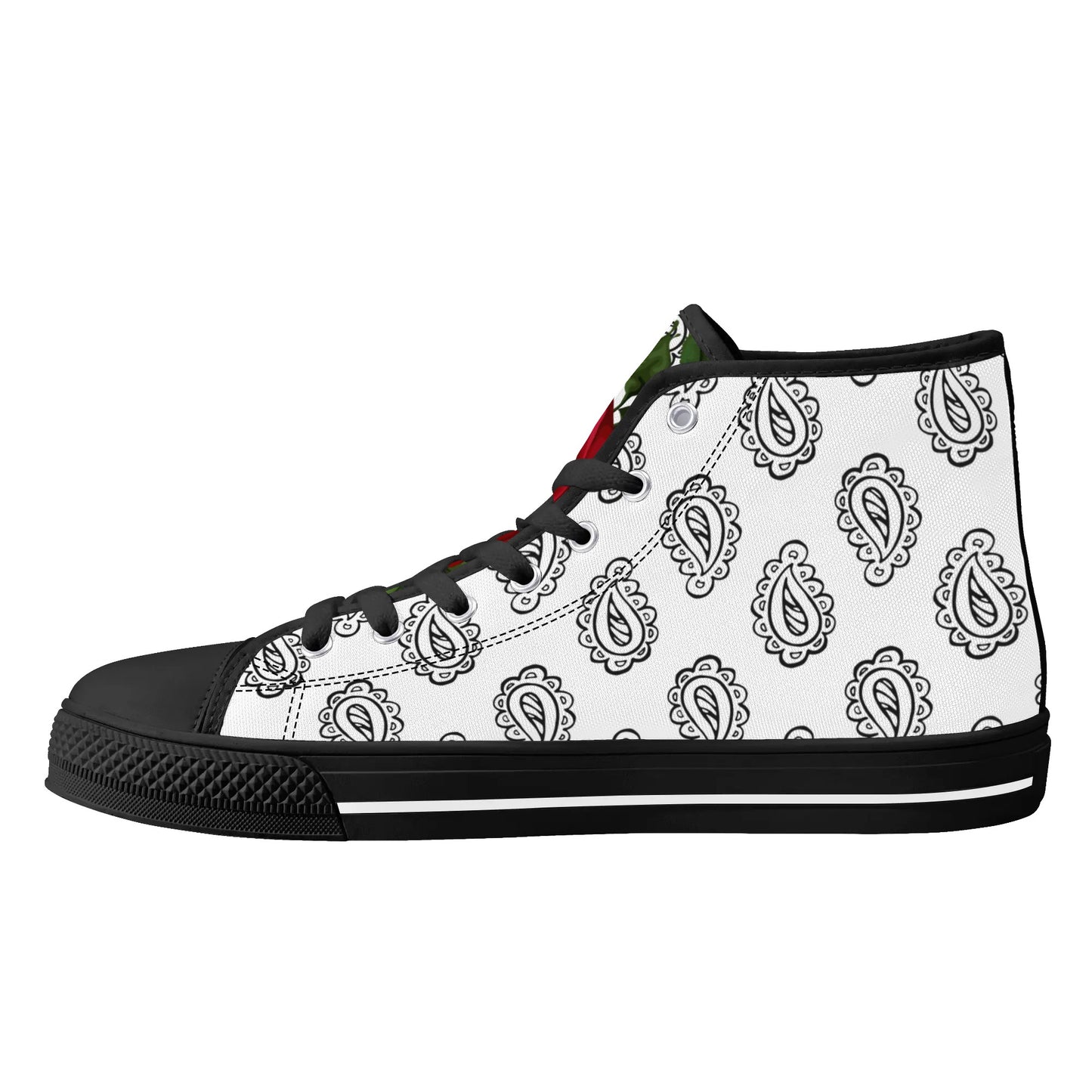 Womens High Top Canvas Shoes - Customized Tongue