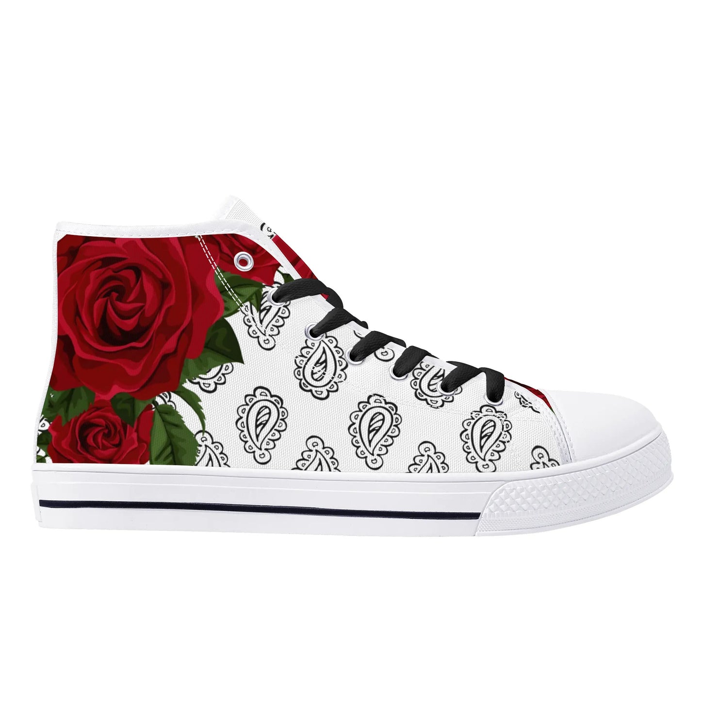 Womens High Top Canvas Shoes - Customized Tongue