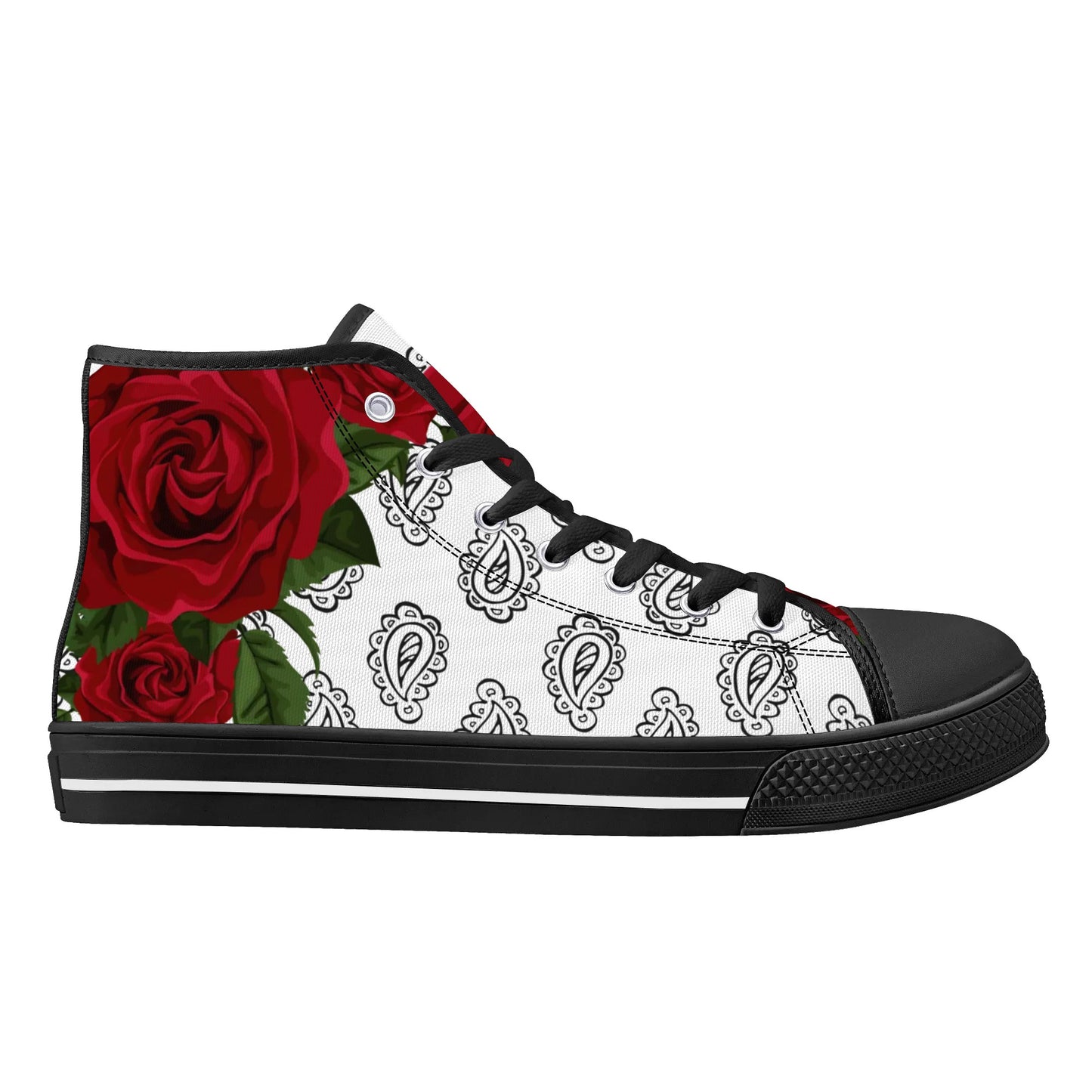 Womens High Top Canvas Shoes - Customized Tongue