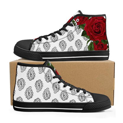 Womens High Top Canvas Shoes - Customized Tongue