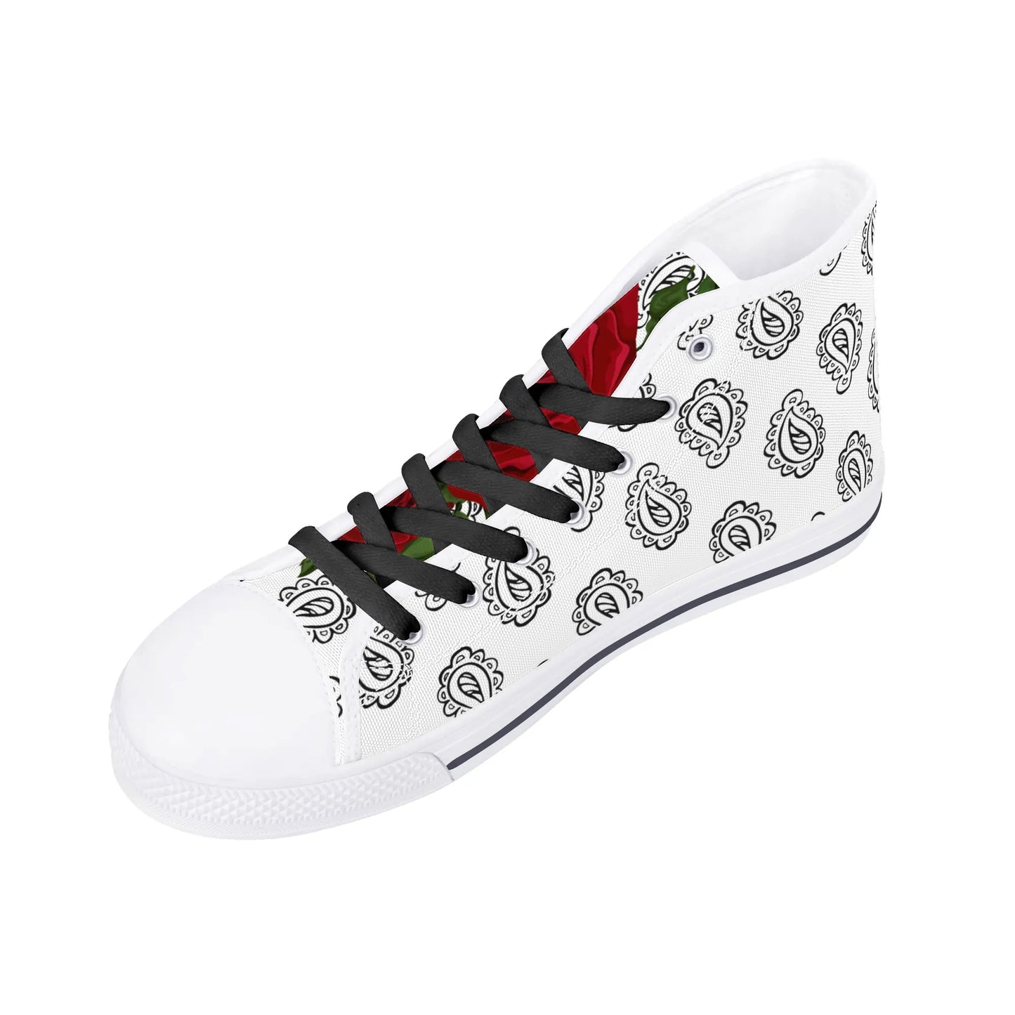 Womens High Top Canvas Shoes - Customized Tongue