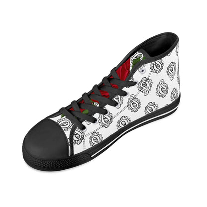 Womens High Top Canvas Shoes - Customized Tongue