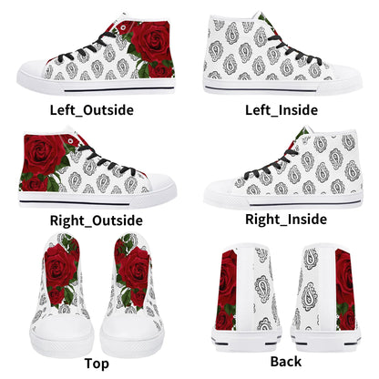 Womens High Top Canvas Shoes - Customized Tongue