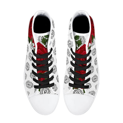 Womens High Top Canvas Shoes - Customized Tongue