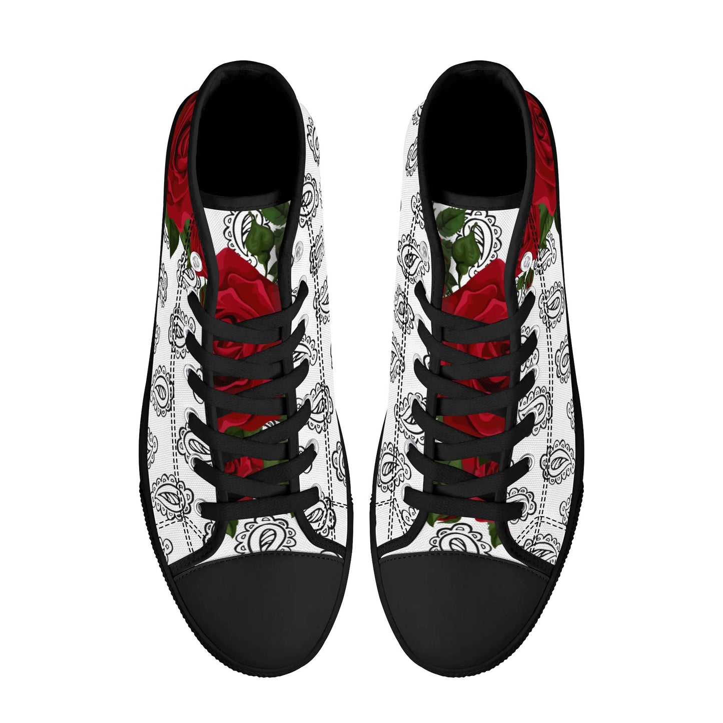 Womens High Top Canvas Shoes - Customized Tongue