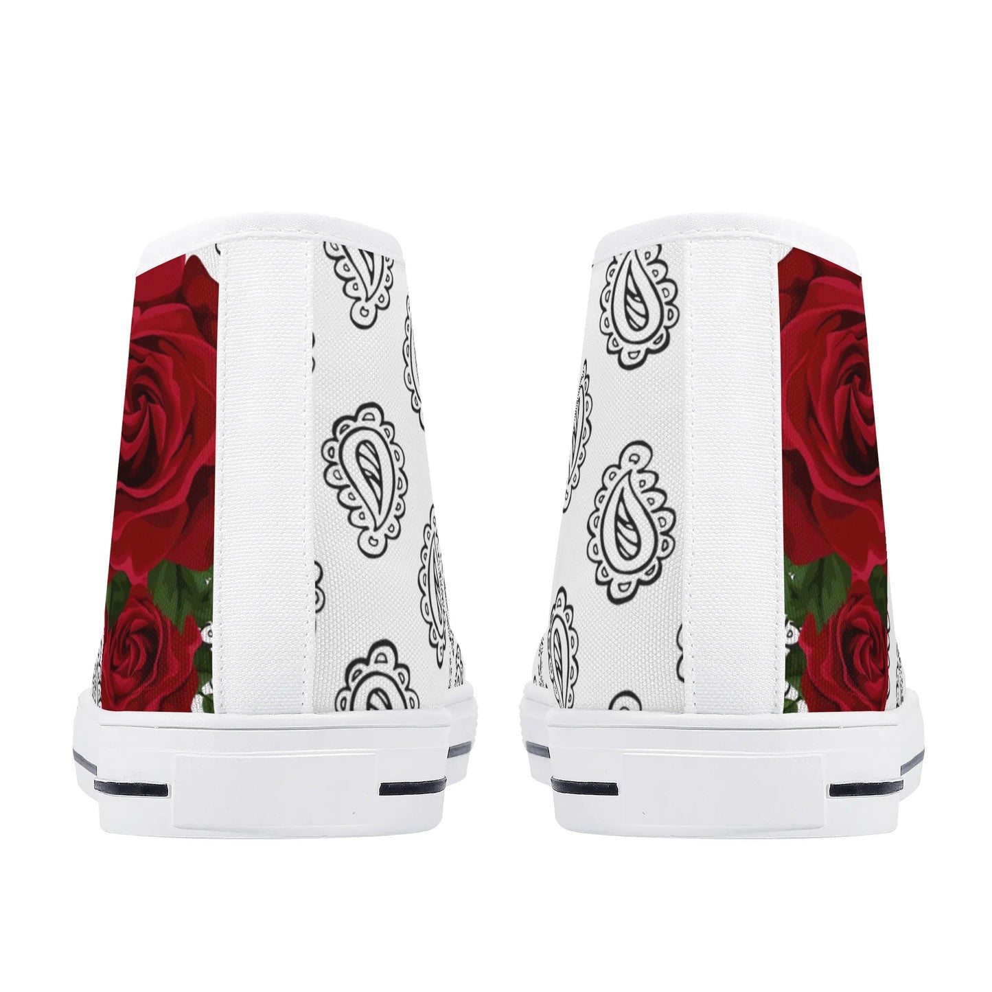 Womens High Top Canvas Shoes - Customized Tongue