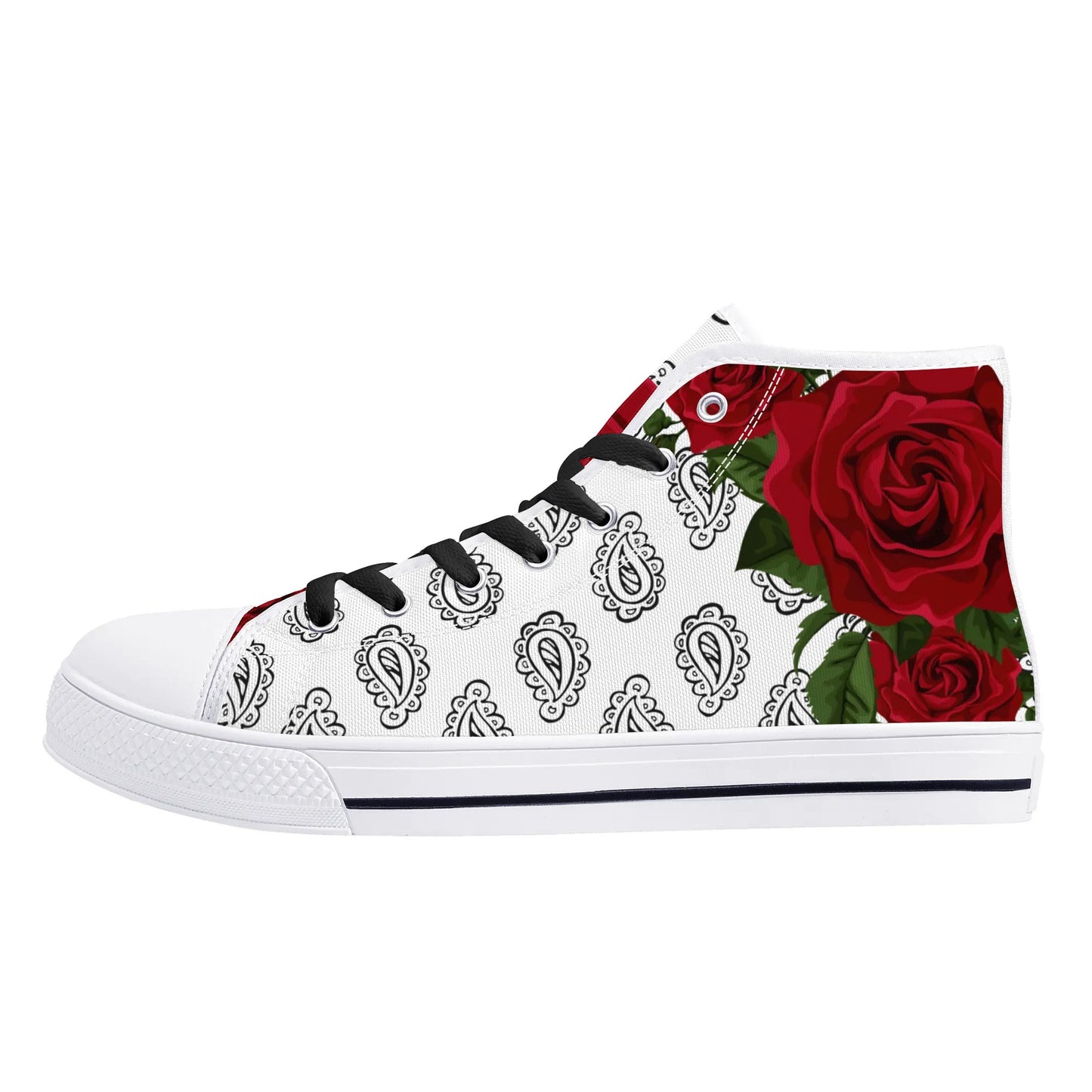 Womens High Top Canvas Shoes - Customized Tongue