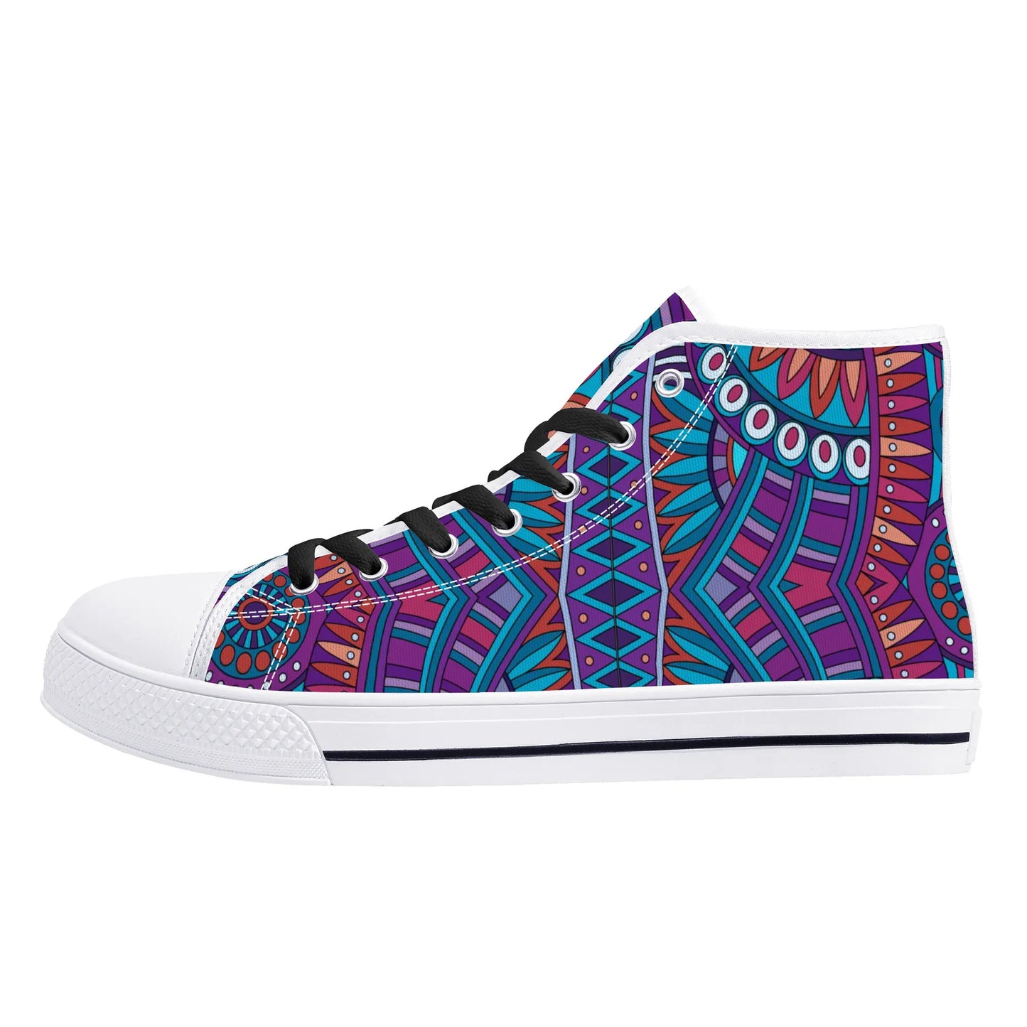 Womens High Top Canvas Shoes - Customized Tongue