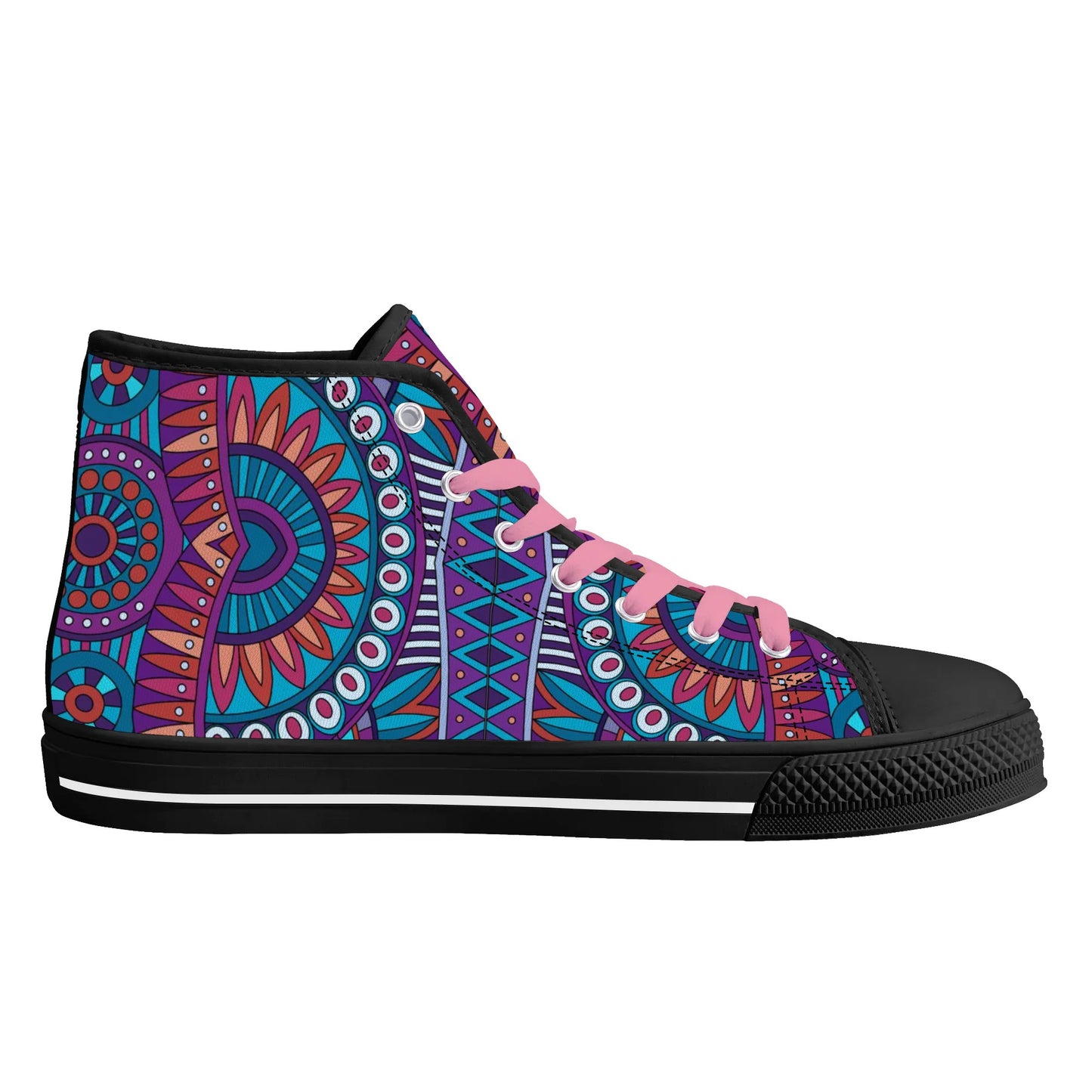 Womens High Top Canvas Shoes - Customized Tongue