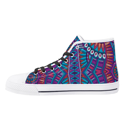 Womens High Top Canvas Shoes - Customized Tongue